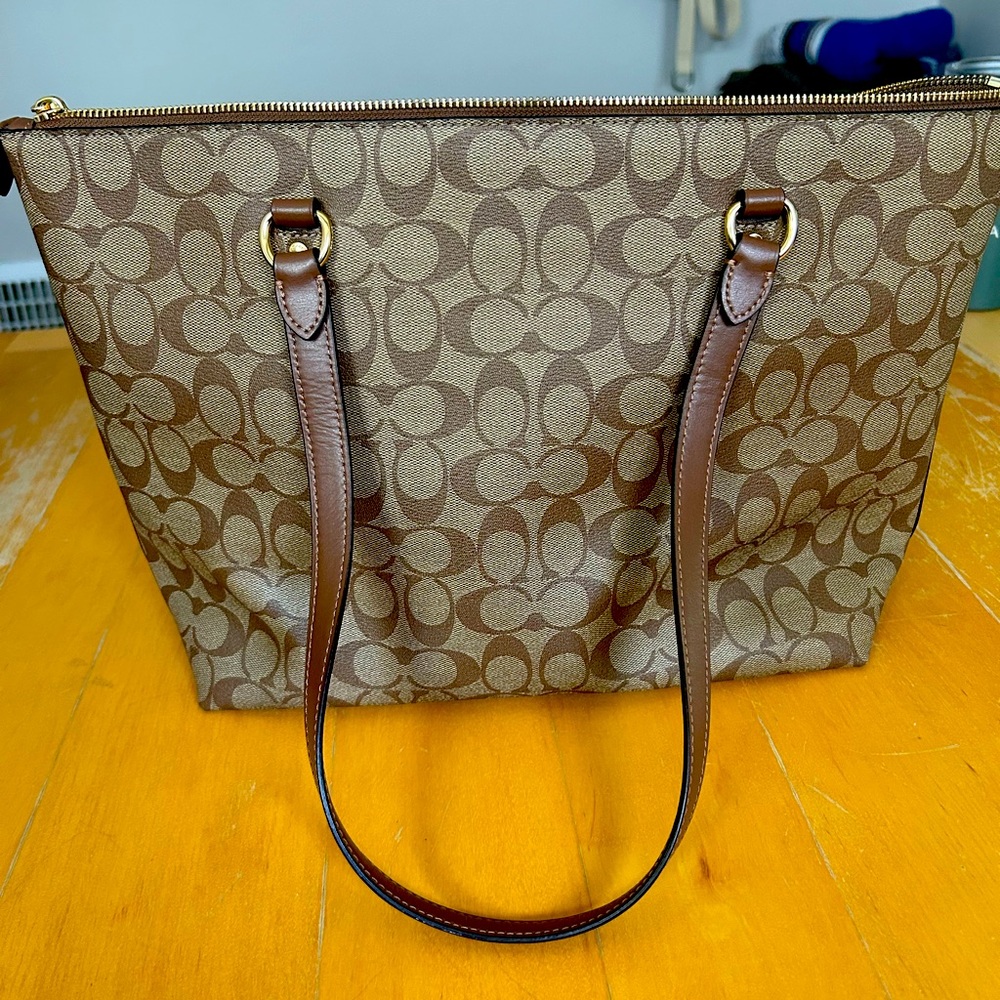Coach Gallery Large Tote Bag Coated Canvas